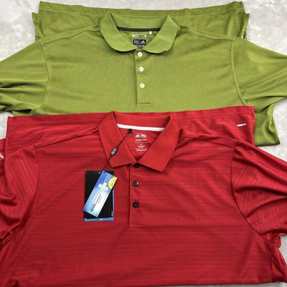 adidas Other - Adidas Golf Climacool Polo Shirt Men’s XL Red Lime Green Set Embroidered